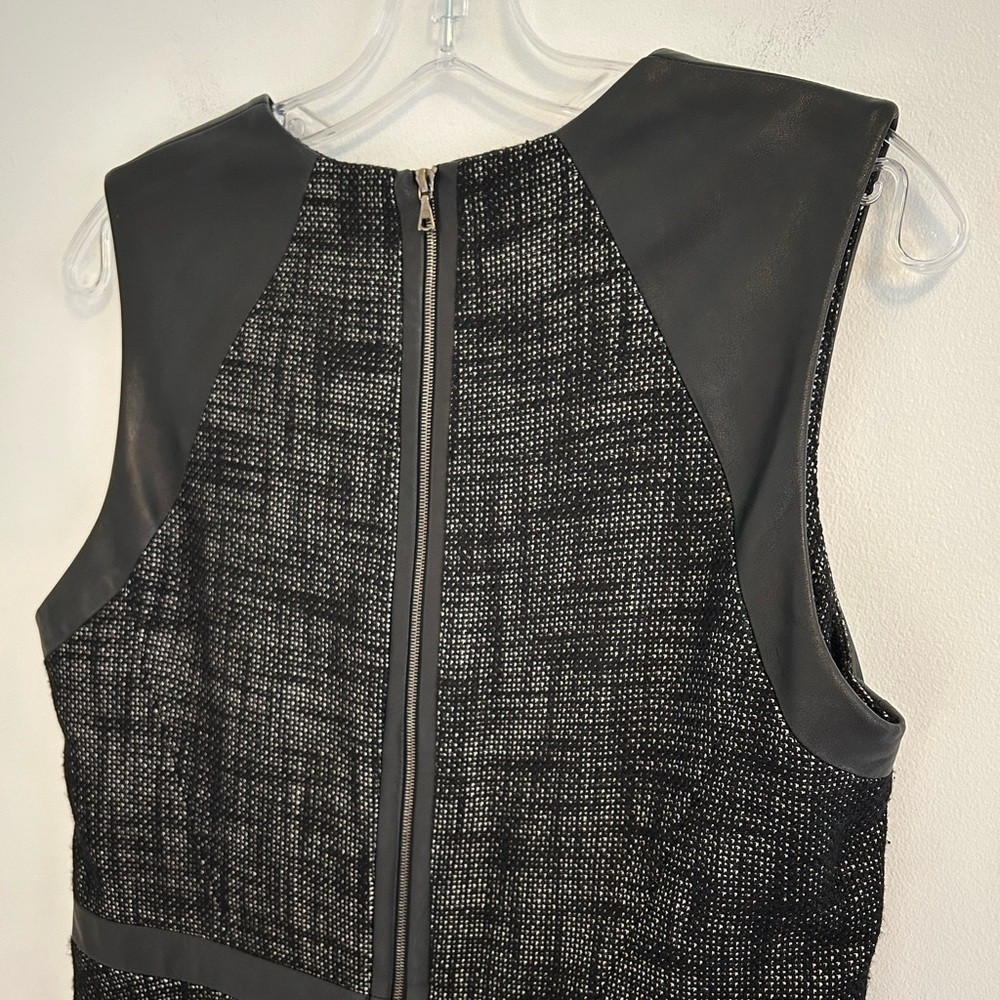 Judith & Charles Linen Blend Sleeveless Midi Dress with Leather Size 10 - Picture 10 of 17